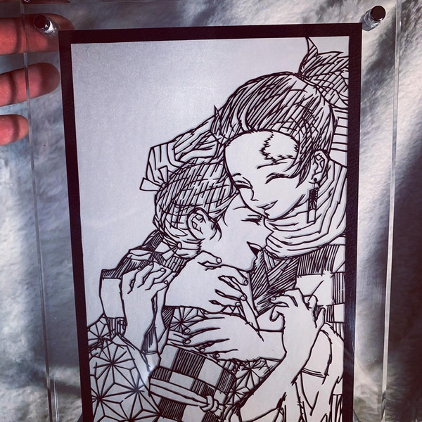 切り絵 鬼滅の刃 竈門兄妹 ぶち1 さんのイラスト ニコニコ静画 イラスト
