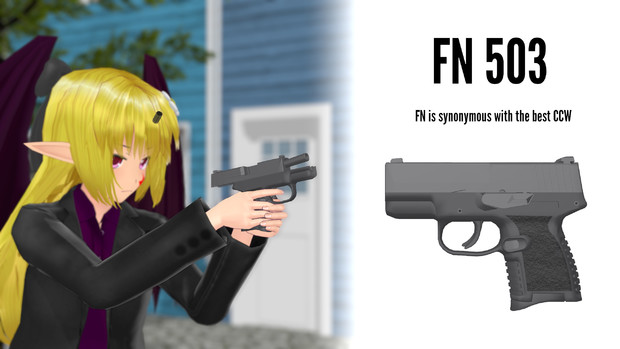 【MMD銃火器】FN 503【配布】