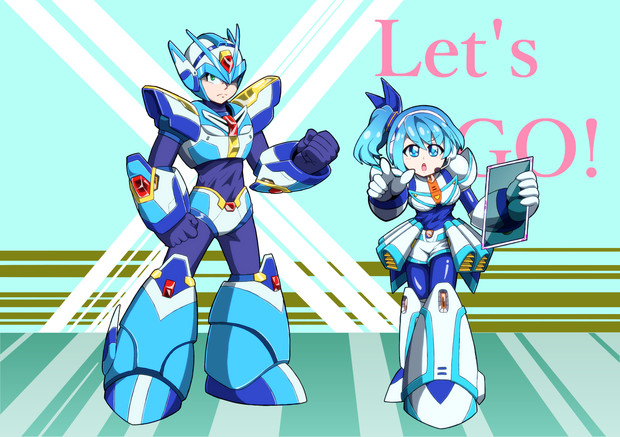 ロックマンxdive ソルジャーアーマーとリコ X Zeong さんのイラスト ニコニコ静画 イラスト