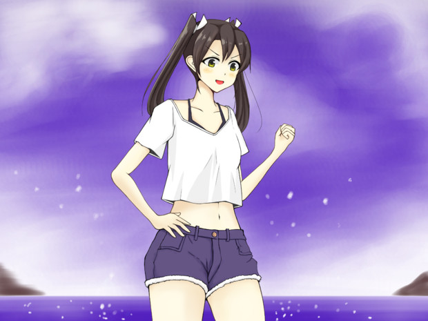 ホットパンツ瑞鶴ちゃん ツワノオ さんのイラスト ニコニコ静画 イラスト
