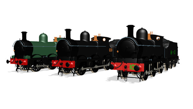 Mmdモデル配布 Gwr 2301 Class 蒸気機関車 くらす さんのイラスト ニコニコ静画 イラスト
