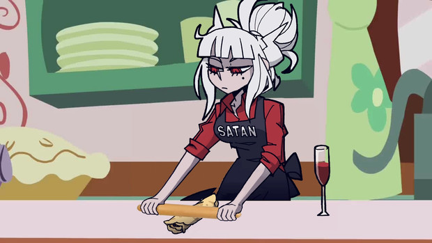 パンケーキを薄くするルシファーさん / Shi-an さんのイラスト 