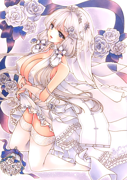 アズールレーン イラストリアス ウェディング Mktr さんのイラスト ニコニコ静画 イラスト