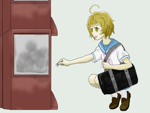 ガチャを回すサファイア川島 骨皮 さんのイラスト ニコニコ静画 イラスト