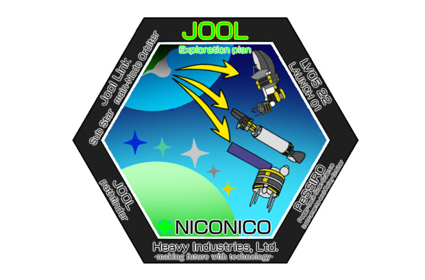 【支援絵】　ニコニコ重工　JOOL探査計画第一回目打ち上げ　ミッションパッチ