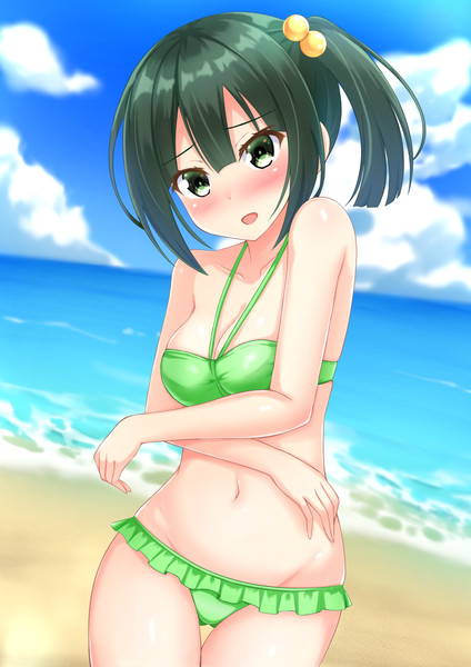 水着って初めてで 恥ずかしいですね ぐんぐん さんのイラスト ニコニコ静画 イラスト