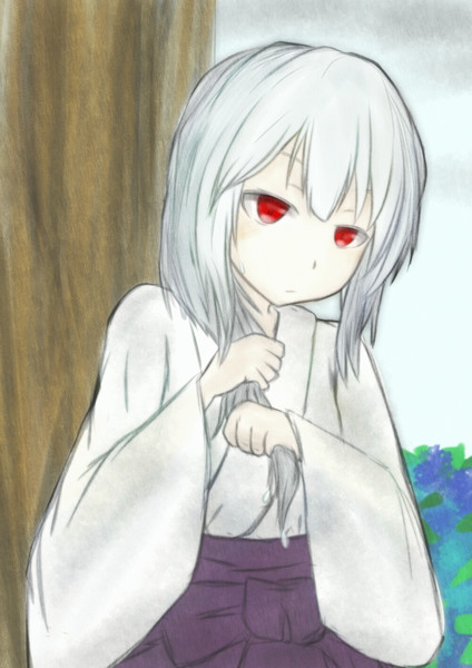 髪絞りする巫女さん At限定 さんのイラスト ニコニコ静画 イラスト