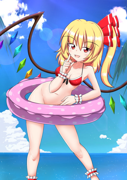 浮き輪隠しな水着フランちゃん 輝山 はじめ さんのイラスト ニコニコ静画 イラスト