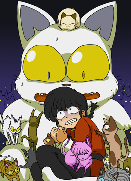 ねこと戯れるらんま ワン太 さんのイラスト ニコニコ静画 イラスト