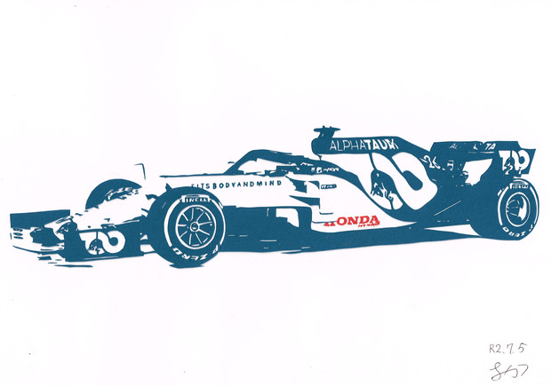 切り絵 F1 アルファタウリ At01 おかつ さんのイラスト ニコニコ静画 イラスト