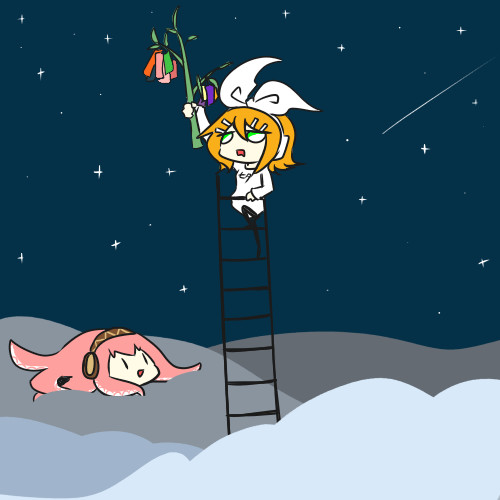 たなばたのささをかかげるリン Nanaknomonme さんのイラスト ニコニコ静画 イラスト