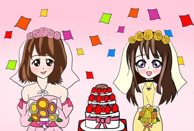 水樹奈々さん 花澤香菜さんw人気声優ご結婚 絵描きの冒険者katosan さんのイラスト ニコニコ静画 イラスト