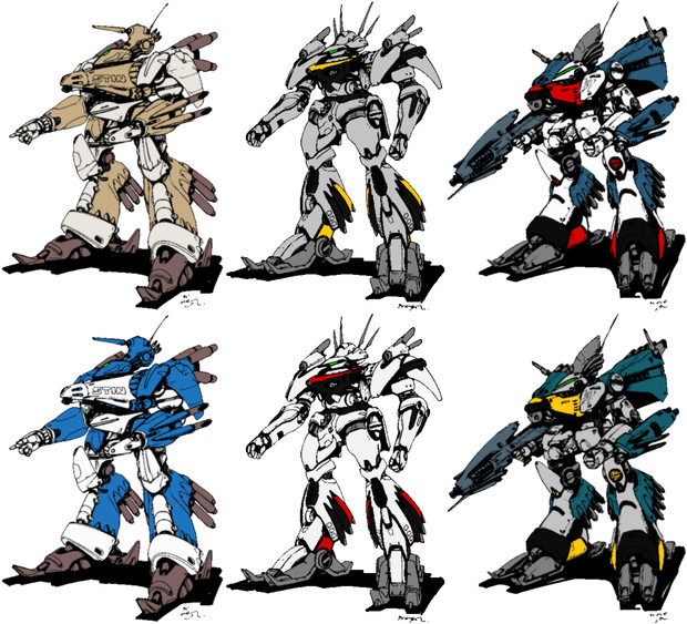 河森版バトルメックを元ネタの色に塗ってみた コノザワ さんのイラスト ニコニコ静画 イラスト