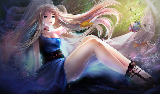 水中少女 こもりひっき さんのイラスト ニコニコ静画 イラスト