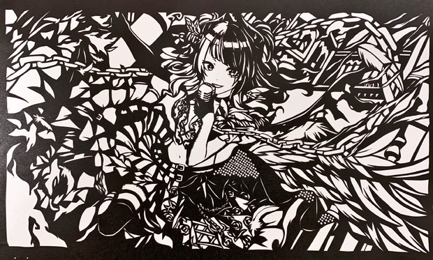 フィドル ファドル 田中摩美々 切り絵 あお さんのイラスト ニコニコ静画 イラスト