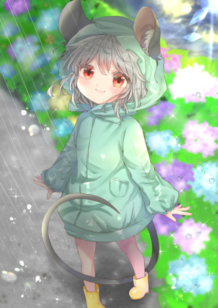 梅雨の晴れ間とナズーリン 足乃ちまど さんのイラスト ニコニコ静画 イラスト