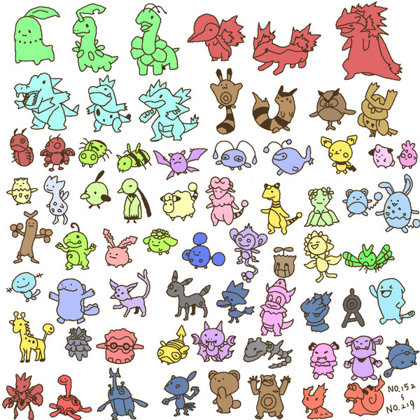 ポケモン図鑑 No 152 No 219 粉わさび すくーん さんのイラスト ニコニコ静画 イラスト