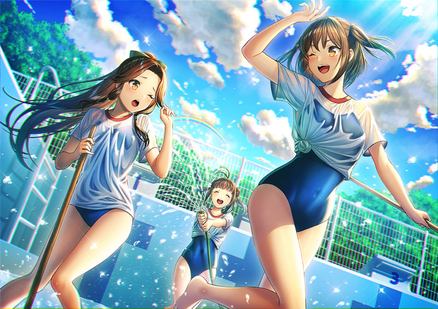 プール掃除 ダース アンノウン さんのイラスト ニコニコ静画 イラスト