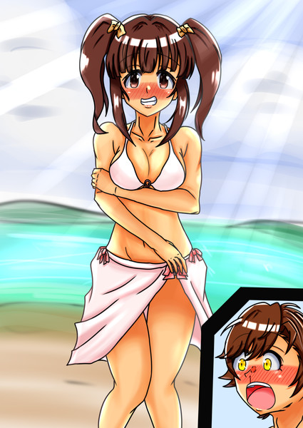 みおちえりと海と水着 マキ さんのイラスト ニコニコ静画 イラスト
