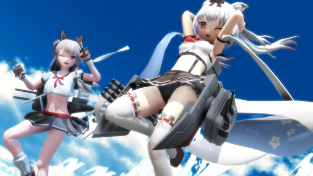 Mmdアズールレーン 真夏の出撃 夕立 雪風 Nursery Rhymes さんのイラスト ニコニコ静画 イラスト