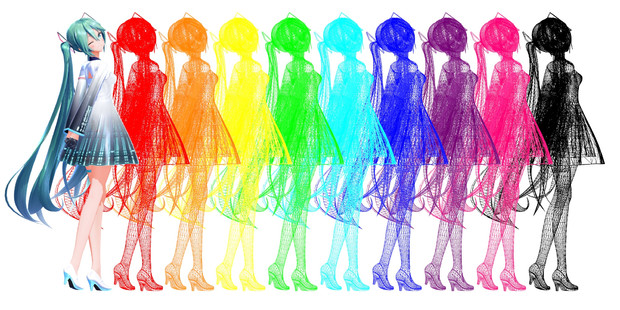 Wireframe Spectrum Effect エフェクト Chestnutscoop さんのイラスト ニコニコ静画 イラスト