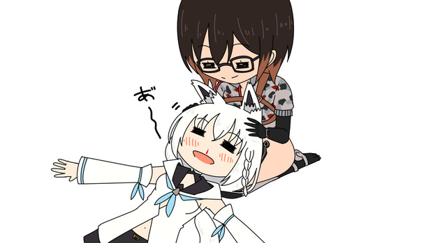 ロボ子先輩に フブちゃんはかわいいね ってひざ枕してもらうのも ハイメタ さんのイラスト ニコニコ静画 イラスト