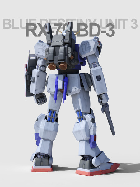 ガンダムブルーディスティニー3号機 Blue Destiny Unit 3 背面 Uki さんのイラスト ニコニコ静画 イラスト