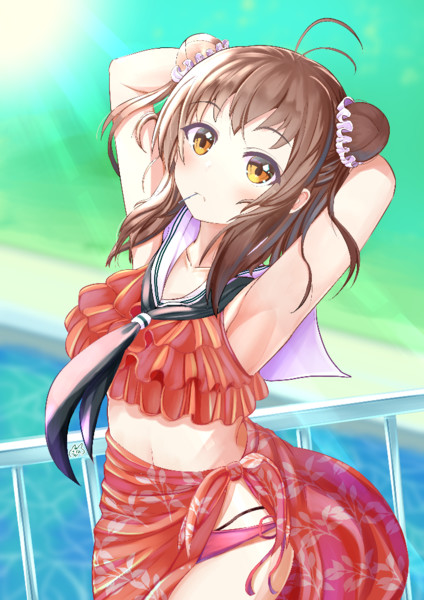 パレオな水着那珂ちゃん さな さんのイラスト ニコニコ静画 イラスト