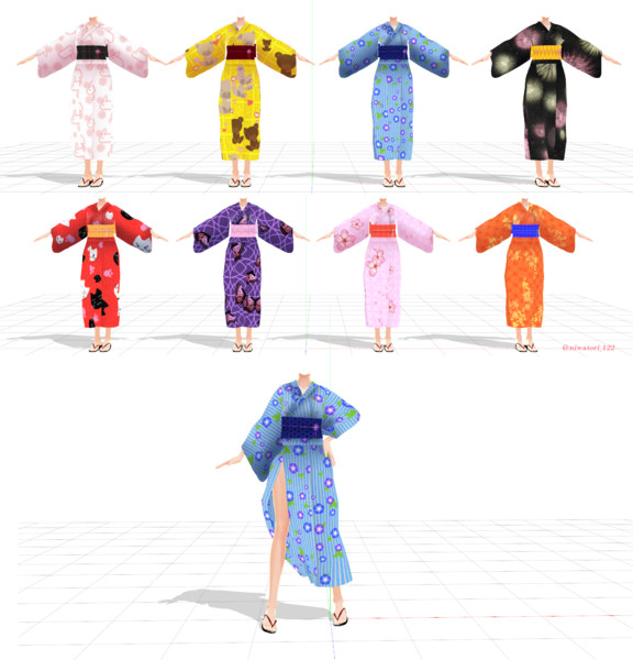 Mmd衣装 着せ替えモデル Nicosub静画