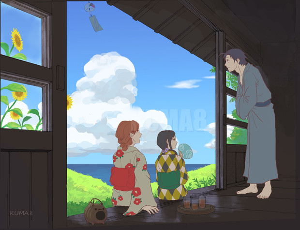 夏のひと時 祭の前に Kuma8 さんのイラスト ニコニコ静画 イラスト