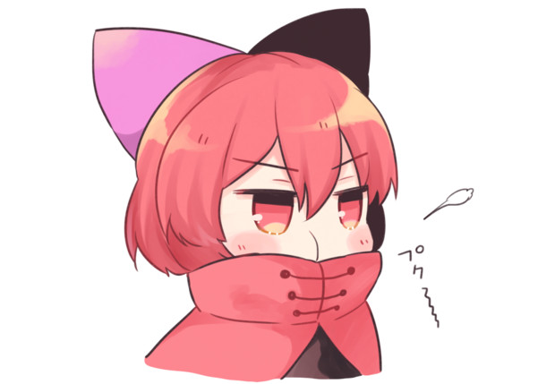特に理由はないけどプクプクしてる赤蛮奇 あるふぁす さんのイラスト ニコニコ静画 イラスト