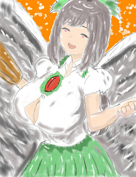 達成感を感じる霊烏路空 ひかりん さんのイラスト ニコニコ静画 イラスト