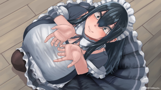 四白眼のメイドさん 夏石名無 さんのイラスト ニコニコ静画 イラスト