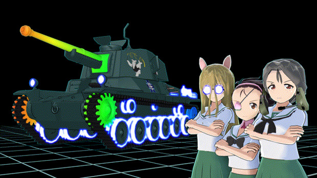 【MMDガルパン】ゲーミング戦車【GIFアニメ】