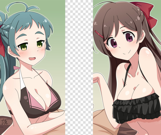 Skebで描いた間宮と伊良湖 丁ｕｎ さんのイラスト ニコニコ静画 イラスト