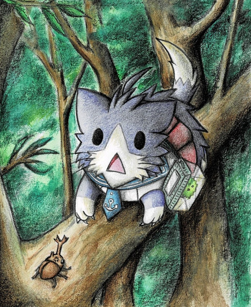 カブトムシを捕まえようとする酒匂猫 パスワード さんのイラスト ニコニコ静画 イラスト