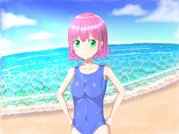 海と女の子 Ima1 さんのイラスト ニコニコ静画 イラスト