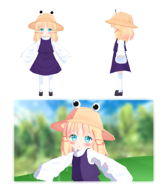 モデル配布 ちびすわこ 東方mmd ちゅばき さんのイラスト ニコニコ静画 イラスト