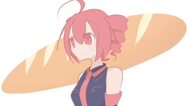 家に帰ってフランスパンを食べることしか考えてない顔 とるて さんのイラスト ニコニコ静画 イラスト