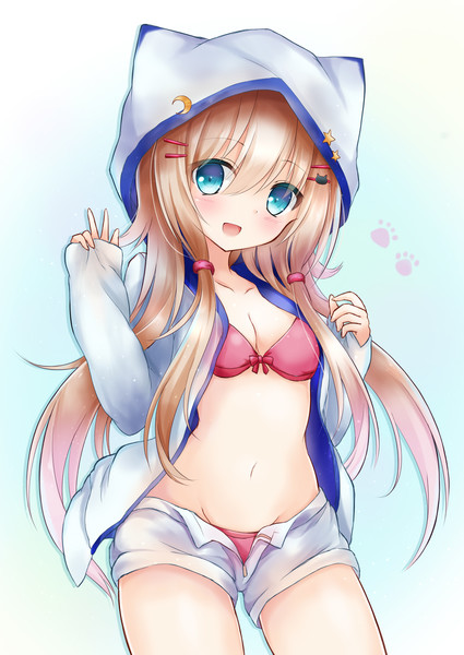 猫耳水着パーカー Lamina さんのイラスト ニコニコ静画 イラスト