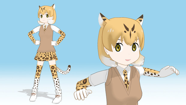 ヒョウ アニメ世代型 Mmdモデル配布 ムナロク さんのイラスト ニコニコ静画 イラスト