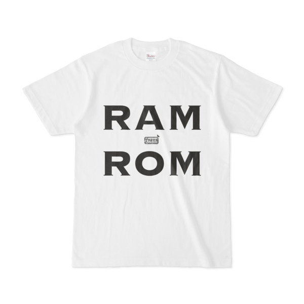 Tシャツ ホワイト 文字研究所 RAM ROM