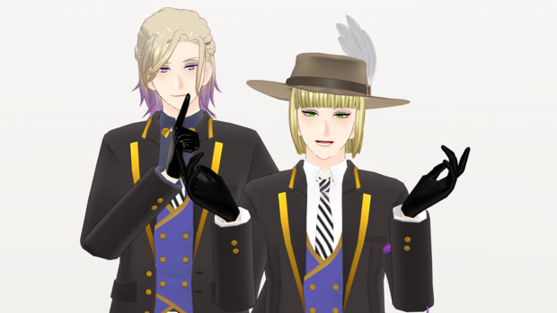 Mmdツイステ ルークとヴィル Mmdモデル更新 ありた葵 さんのイラスト ニコニコ静画 イラスト