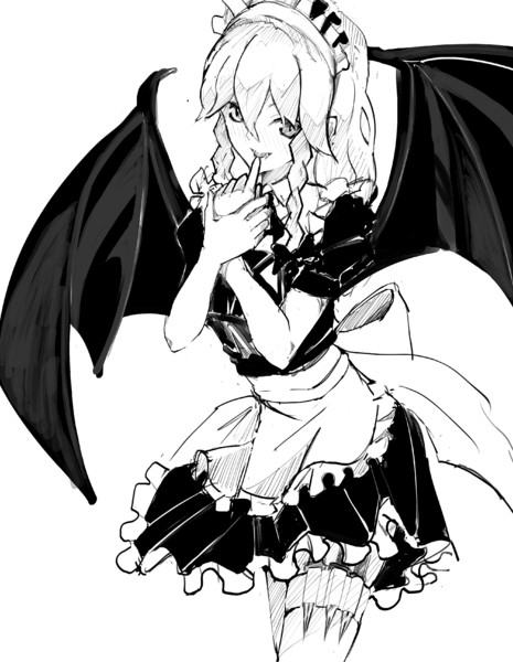 吸血鬼咲夜さんに羽根追加 塩納豆 さんのイラスト ニコニコ静画 イラスト