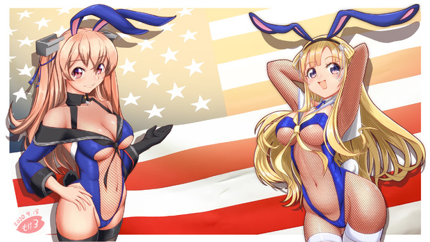 フレッチャー級バニー壁紙 もけろー さんのイラスト ニコニコ静画 イラスト