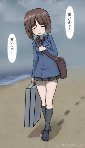 ガルパン 楽しい学園生活を夢見て歩くみぽりん 灰色プリン Nakanokami さんのイラスト ニコニコ静画 イラスト