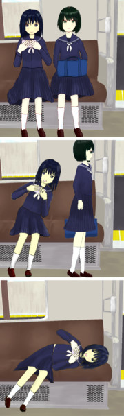 電車で見かけた女子高校生 てつニメ さんのイラスト ニコニコ静画 イラスト