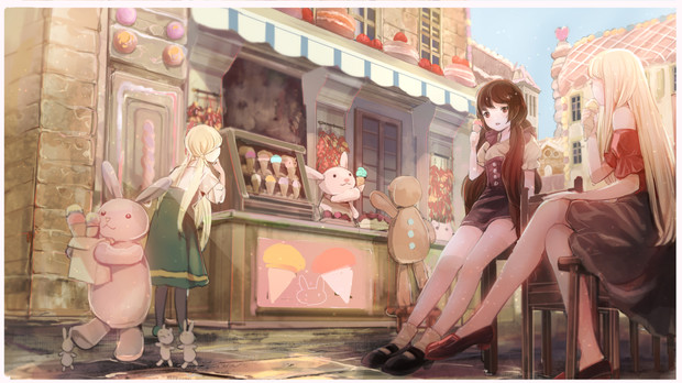 お菓子の国のアイスクリーム屋さん こもりひっき さんのイラスト ニコニコ静画 イラスト