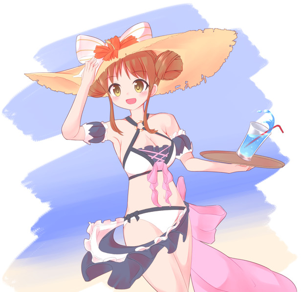 水着スズメエロカワイイ ミスミ さんのイラスト ニコニコ静画 イラスト