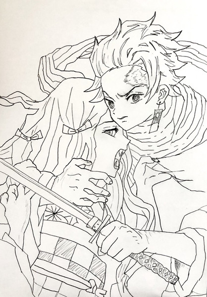 鬼滅の刃 コミックス第一巻表紙 ラッパー課長sato C さんのイラスト ニコニコ静画 イラスト